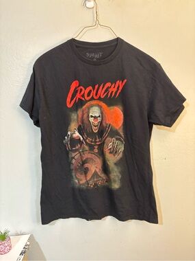 Spirit Black Graphic 'Crouchy' Short Sleeve Tee